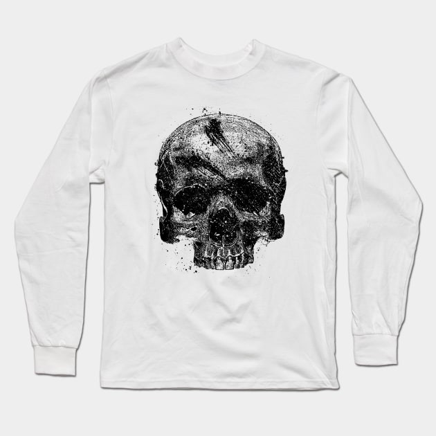 Skull grunge Long Sleeve T-Shirt by OsFrontis